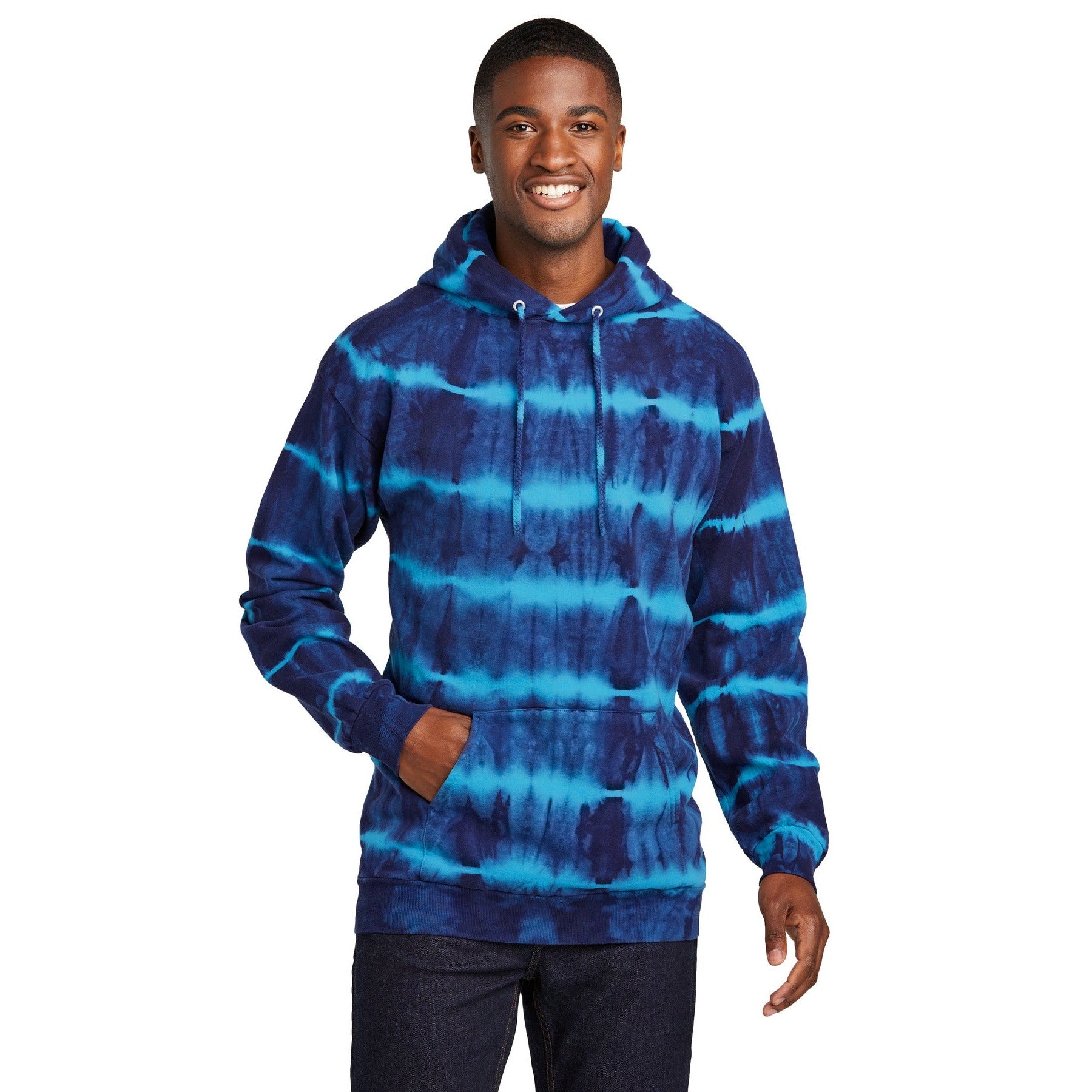Port & Company-Port & Company® Allover Stripe Tie-Dye Fleece PC143-MedTech-5